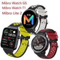 Mibro Watch GS สายนาฬิกาข้อมือซิลิโคน Mibro T1 Mibro lite 2 SmartWatch Band สายรัดข้อมือ 【BYUE】