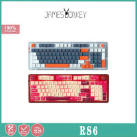 James Donkey ไร้สาย RS6ตรวจสอบแบบครั้งที่สามคีย์บอร์ดแบบกลไกเอฟเฟกต์แสง RGB แป้นพิมพ์ปลั๊กเอนกประสงค์ไดร์เวอร์แมโครไฟฟ้า