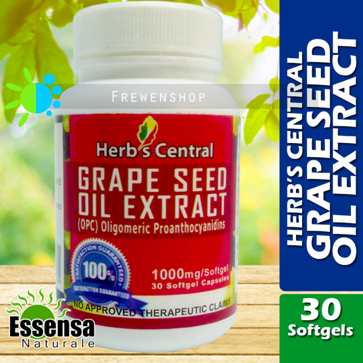 GRAPE SEED OIL EXTRACT 1000mg X 30 Capsule Herb's Central GRAPESEED By ...