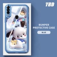 เคสโทรศัพท์ YBD สำหรับ OPPO A31 2020 A8โปร่งใสมีฟิล์มเลนส์ป้องกัน TPU นิ่มลายการ์ตูนน่ารัก