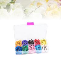 ✎ 500pcs Colored Thumbtack Plastic Colorful Drawing Pin Push Pin Set for Maps Calendar 10 Different Colors