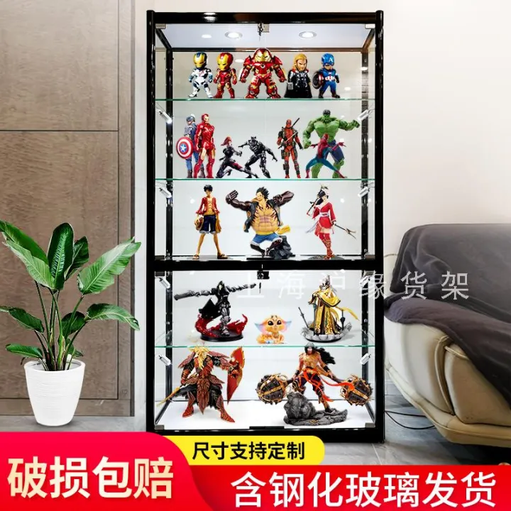 Toy glass display handmade transparent display rack samples of