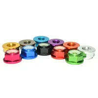 2-10 buah M2 M3 M4 M5 M6 M8 flensa aluminium kunci nilon warna-warni mur masukan Hex untuk suku cadang Model RC Motor tanpa sikat