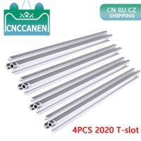 4pcs/lot 2020 Aluminum Profile 100mm to 850mm Length Extrusion European Standard Anodized Linear Rail for DIY CNC 3D Printer Hand Tool Parts Accessori