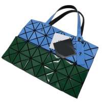 [BAOBAOIssey Miyake] issey Miyake 2023 bright face double-sided color blocking 6 grid single shoulder bag 6 grid Ling grid womens bag Single Sh