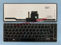 FOR Toshiba Tecra Z40 Z40-A Z40-AK01M/03M/05M Z40-B P/N:NSK-V22BN 0U 9Z.NAYBN.20U UK With Silver Frame Backlit Laptop Keybaord