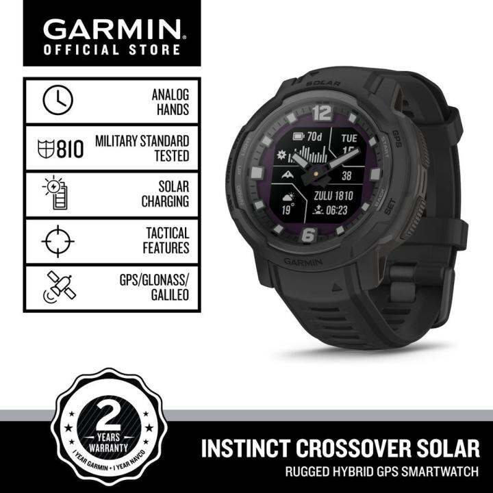 Garmin Instinct Crossover, Solar Powered, Outdoor Fitness GPS