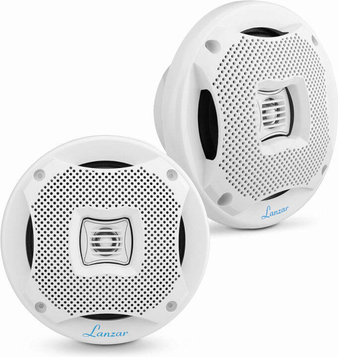 LANZAR 6.5” Dual Waterproof Marine Speakers 400W 4Ohm Outdoor Car