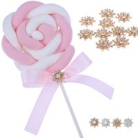 【cw】 10Pcs Flatback Snowflake Buttons Plating Pearl Buckle Apparel Sewing Rhinestone Button DIY Clothing Decoration Hairpin Accessory 【hot】