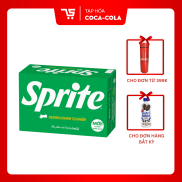 Thùng 24 Lon Nước ngọt có gas Sprite vị chanh 235ml Lon