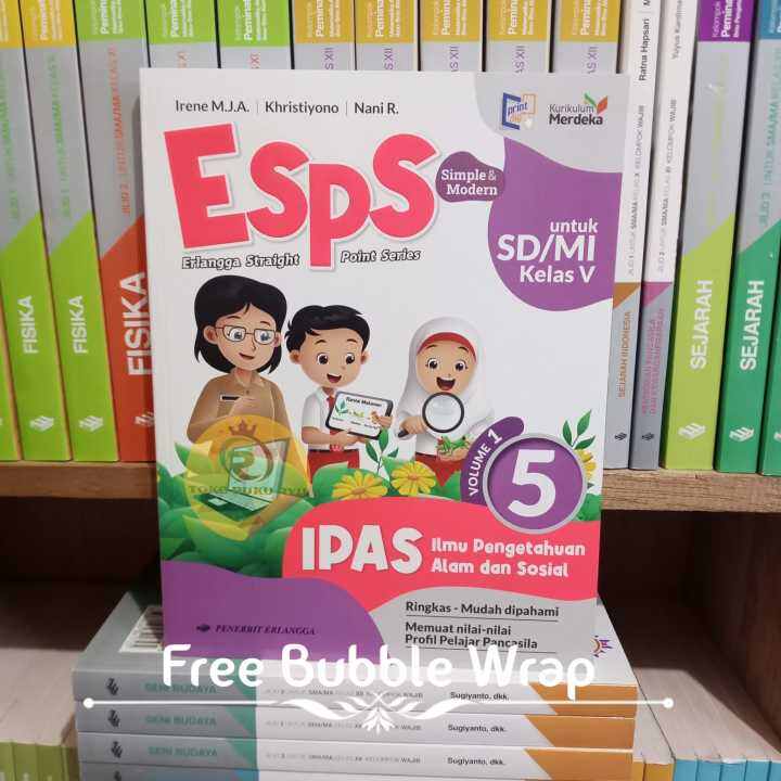 BUKU ESPS IPAS Kelas 5 SD Volume 1 Kurikulum Merdeka Erlangga | Lazada ...