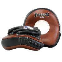 BOON focus micromitts Punching FMSCT Brown-Black small Training Muay Thai MMA K1 เป้ามือบุญ มวยไทย แบบโค้งขนาดเล็ก สีน้ำตาล-ดำ สำหรับเทรนเนอร์ ในการฝึกซ้อมนักมวย