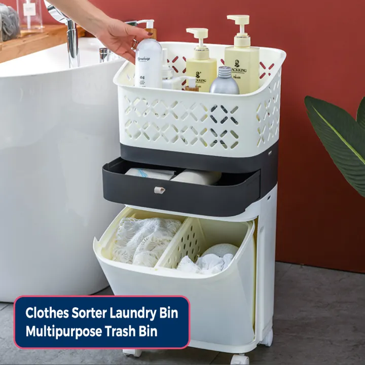 Clothes Sorter Laundry Bin Multipurpose Trash Bin Lazada PH