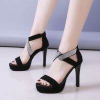 2023 summer new fashion high-heeled women sandals waterproof thin and sexy open-toed sandals