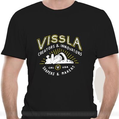 Vissla Men&amp;rsquoS T-Shirt Surf Skateboard Black Size Large New Fashion Tee Shirt male brand teeshirt men summer cotton t shirt