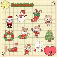 1pcs Christmas Brooch acrylic Cute Japanese and Korean chest brand Christmas tree Christmas socks cartoon Brooch Christmas gift Fashion Brooches Pins