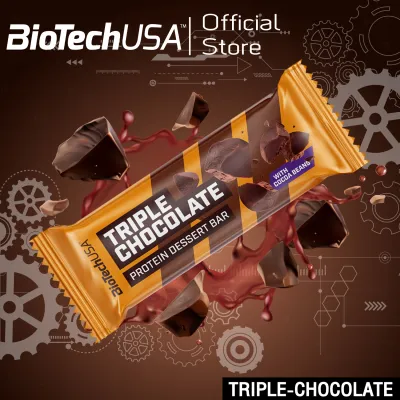 BioTechUSA Protein Dessert Bar 50g-Triple Chocolate โปรตีนขนม บาร์-รสทริปเปิ้ล-ช็อกโกแลต (โปรตีนขนม ขนมคนรักสุขภาพ)