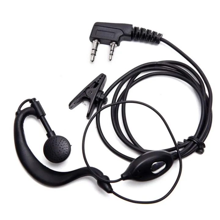 2 Pin Earpiece Headset PTT MIC Covert Acoustic Tube In Ear Earpiece For Baofeng BF 888S Walkie