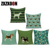 Decorative Throw Pillows Animals Dog Beagle Polyester Sofa Home Cushion Cover Pillowcase for Car Bedroom Capa De Almofadas Cushion Cover