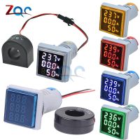 3 in 1 AC 60 500V Digital Voltmeter Ammeter Hz Hertz Frequency Meter Current Voltage Indicator Tester Amp Signal Light LED 22mm