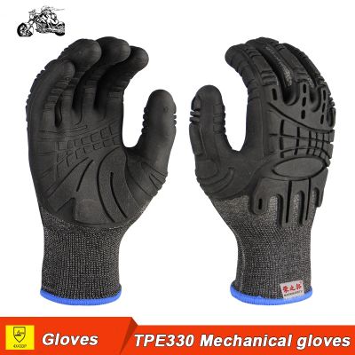 【CW】 330 Mechanical Gloves back of hand Anti-smash palm non-slip application widely rescue damping protective