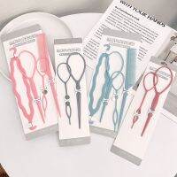 【CW】 2Pcs/4Pcs Hair Styling Tools Pin Disk Kids headband Fast Ponytail Creator Accessorie