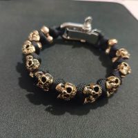 【HOT】♘❉✉ Dark Statement Ancient Gold Color for Men Grunge Jewelry Punk Gothic Accessories