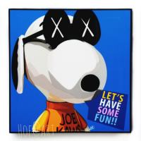 Kaws Snoopy สนูปปี้ คอวส์ การ์ตูน cartoon แบบริค รูปภาพ​ติด​ผนัง​ pop art พร้อมกรอบและที่แขวน แต่งบ้าน ของขวัญ กรอบรูป รูปภาพ