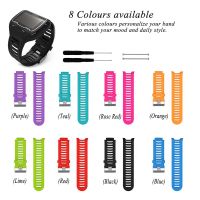 （Bar watchband）EiEuuk ซิลิโคนนิ่มปรับระดับได้,สายนาฬิกาเปลี่ยนได้ข้อมือสายสำหรับการ์มินสาย910XT