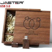 JASTER USB flah drive usb 3.0 wooden Photo Album Box Memory stick 4GB 16GB 32GB 64GB Pendrive Photography wedding gift free logo