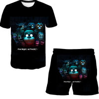 Summer Five Night At Freddy Clothing Suits 3D Printing Birthday Party Gifts Clothes Sets Boys Girls FNAF Cartoon Casual Outfits