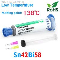 ❍ Lead-free Solder Paste Low Temperature 138℃ Sn42Bi58 Liquid Flux for Soldering smd BGA PCB IC LED Rework Welding Paste Flux