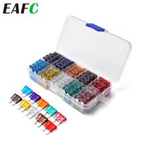 100/50Ps Profile Medium Size Blade Type Car Fuse Assortment Set Auto Car Truck 2.5/3/5/7.5/10/15/20/25/30/35A Fuse with Box Clip