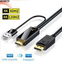 สายแปลง GUIRJP UHD 4K 60HZ HD 2.0เพื่อแสดงพอร์ต HDMI-เข้ากันได้กับสายแปลงสัญญาณพอร์ตอะแดปเตอร์