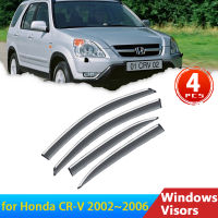 Deflectors สำหรับ Honda CR-V CRV CR V 2002 ~ 2006 2005 RD4 ~ อุปกรณ์เสริม RD9รถด้านข้างหน้าต่าง Visors Rain Eyebrow Guards Protector Cover