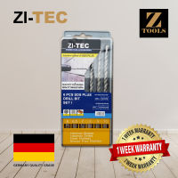 ZI-TEC ชุดดอกสว่านไซเทค เจาะปูน ก้าน SDS ขนาด 6,6.5,7,8,9,10 ZI SDS PLUS SET 6 PCS  รับประกัน 1 สัปดาห์ มาตราฐานเยอรมัน Z-TOOLS