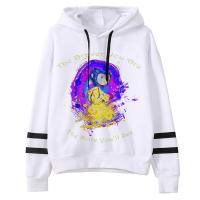 Coraline Hoodies ผู้หญิงกราฟิก Kawaii ดึงเสื้อเชิ้ตมีฮู้ดย้อนยุคของผู้หญิงเสื้อกันหนาว