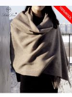 100% Wool Scarf Women Thickening Cashmere Winter Scars Shawls Fashion Female Pashmina Scarves Oversized Keep Warm Warps 300g