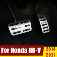 2Pcs รถคันเร่งเบรค Pad อะลูมินัมอัลลอยยางลื่นสำหรับ Honda HR-V HRV 2014- 2016 2017 2018 2019 2020 2021อุปกรณ์เสริม