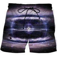 Men Summer Hawaii Beach Shorts 3D Print Black Hole Planet Board Shorts Pants Vacation Swimsuit Cool Surf Ice Shorts Swim Trunks