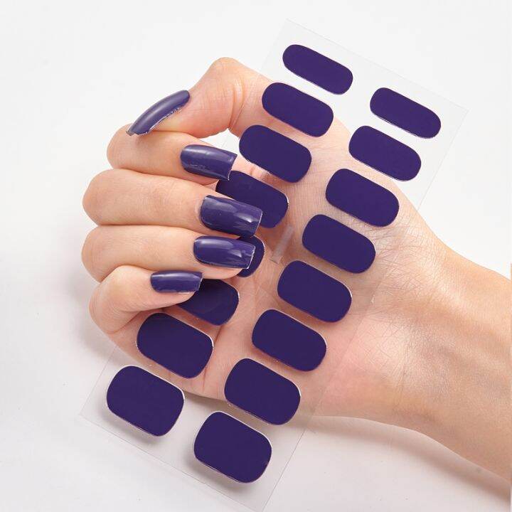 new-year-pure-color-nailwrap-diy-decals-plain-decor-sticke