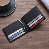 Luxury RFID Genuine Leather Men Wallet Male Purse For Money Clamp Clip Bag Business Card Holder Short Portomonee Walet Vallet