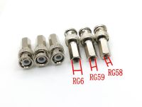 6pcs BNC male twist-on connectors RG58/RG59/RG6 coax cable plugs for CCTV cameras