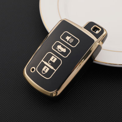 Cke CW】4 Buttons Car Key Case Cover For Toyota Camry Corolla RAV4 Highlander Avalon 2015 - 2017 Smart Control Cover Shell Holder