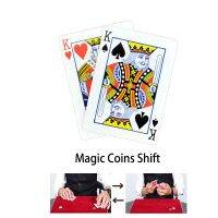 【CC】 Card Transfer Coin Tricks Props Close Up Gimmick for Child