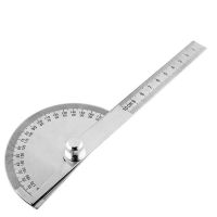 เครื่องตรวจจับมุมโลหะโปรแทรคเตอร์องศา180ยอดนิยมไม้บรรทัดมุม Goniometer เครื่องมืองานไม้สแตนเลสไม้บรรทัดวัดมุมแบบหมุน