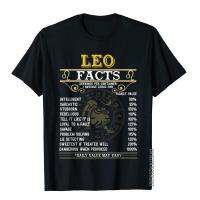 Leo Facts Zodiac Signs Funny Birthday Gifts Men T-Shirt Cotton Men Top T-Shirts Printing Tops Shirt Faddish Customized