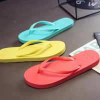 Summer Fashion Casual Outer Wear Candy Color Anti-Slip Flip Flops Breathable Lightweight Men lip-Flops Beach Shoes