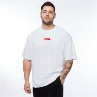 Oversized Loose Short Sleeve Gym Bodybuilding Workout Muscle T-shirt Mens Casual Summer Mesh Absorb Sweat Quick Dry O Neck Tops