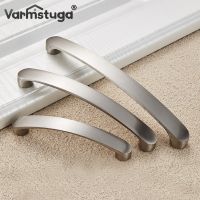 【hot】 VARMSTUGA Cabinet Handles Knobs Aluminum Alloy Door Brushed Pulls Drawer Handle Hardware